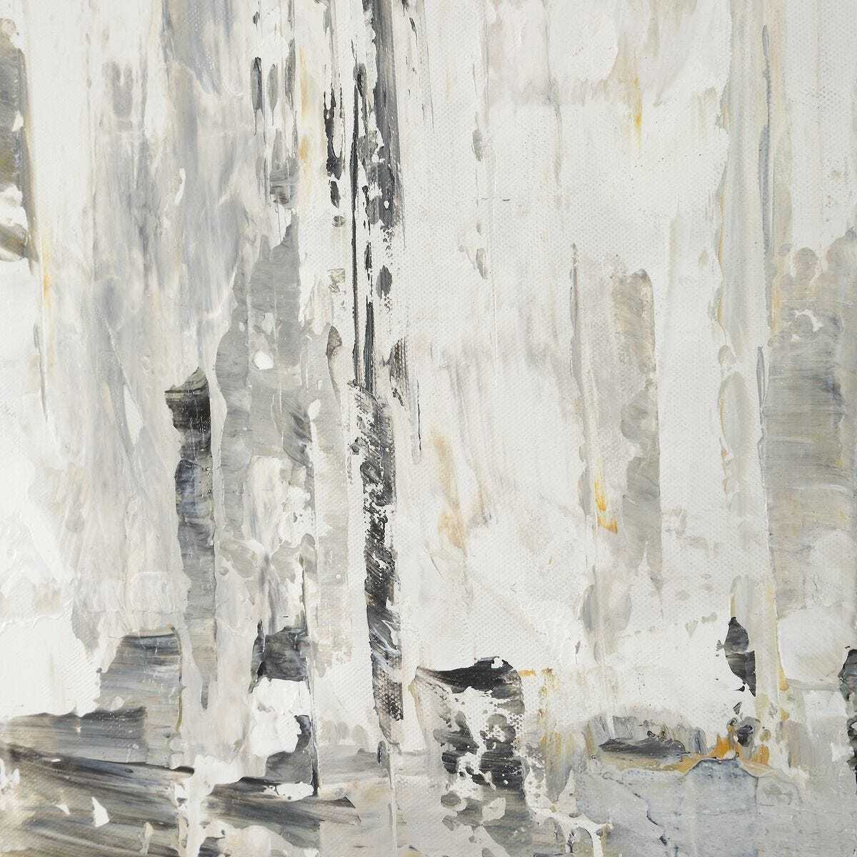 Abstract art with gray, black, and white brush strokes