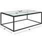 Modern Black Iron & Glass Coffee Table | Sleek Design | Versatile Style