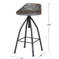 Industrial Swivel Bar or Counter Stool | Adjustable Height | Driftwood Gray Finish