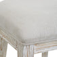 Whitewashed Klismos Bar Stool | Modern Design | Stone White Fabric