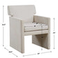 Elegant Ivory Velvet Hostess Dining Chair