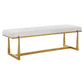 Luxury Upholstered Bench - Antique Gold & Driftwood Finish