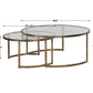 Luxurious Gold Nesting Coffee Tables | Hand Forged Iron | S/2