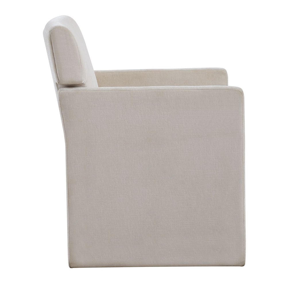 Elegant Ivory Velvet Hostess Dining Chair