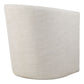 Barrel Back White Boucle Dining Chair