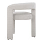 Sculptural Dining Chair | Ecru Woven Polyester | Modern Design