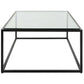 Modern Black Iron & Glass Coffee Table | Sleek Design | Versatile Style