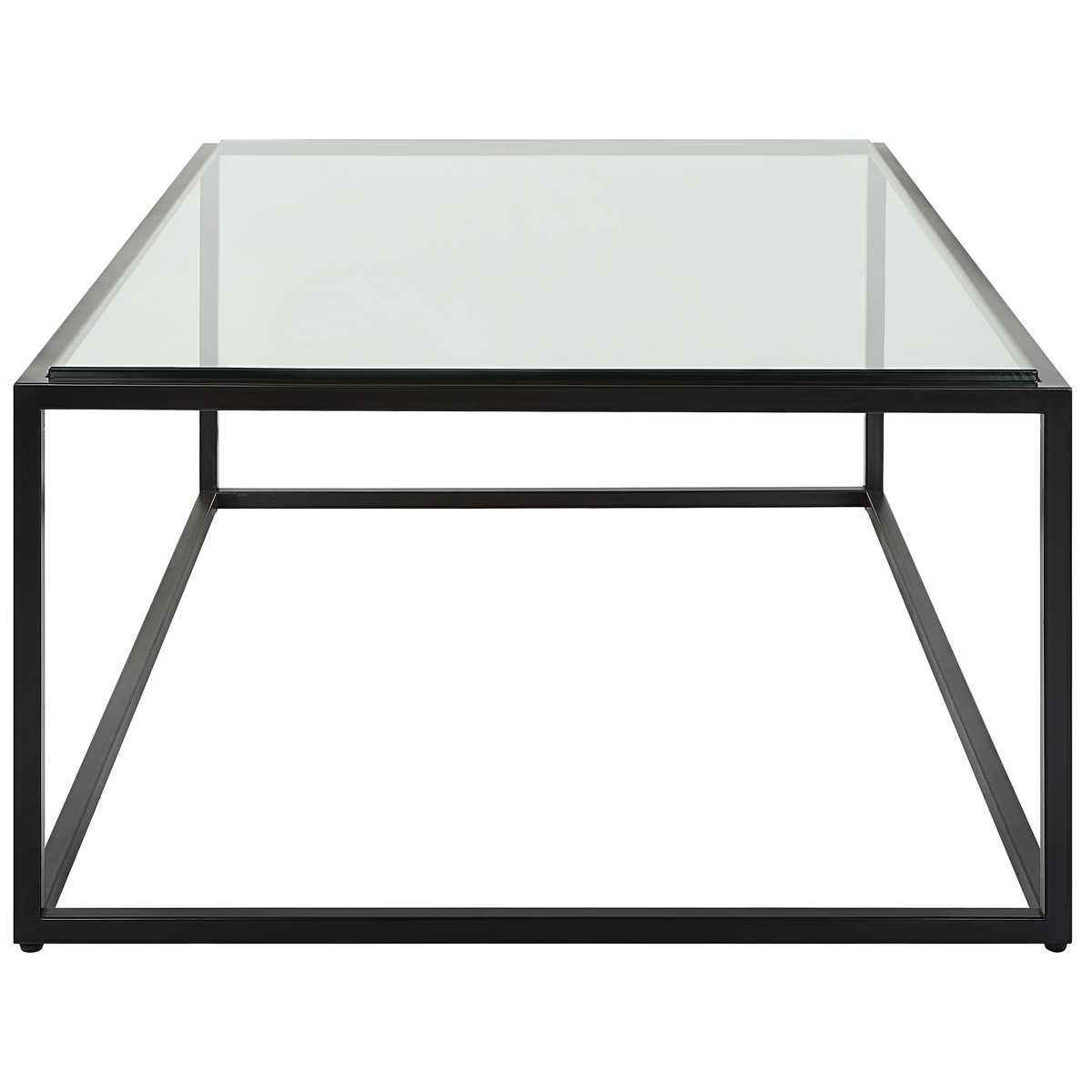 Modern Black Iron & Glass Coffee Table | Sleek Design | Versatile Style