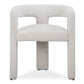 Sculptural Dining Chair | Ecru Woven Polyester | Modern Design