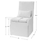 Casual Linen Armless Chair | Off-White Slipcover | Plush Cushion & Kidney Pillow