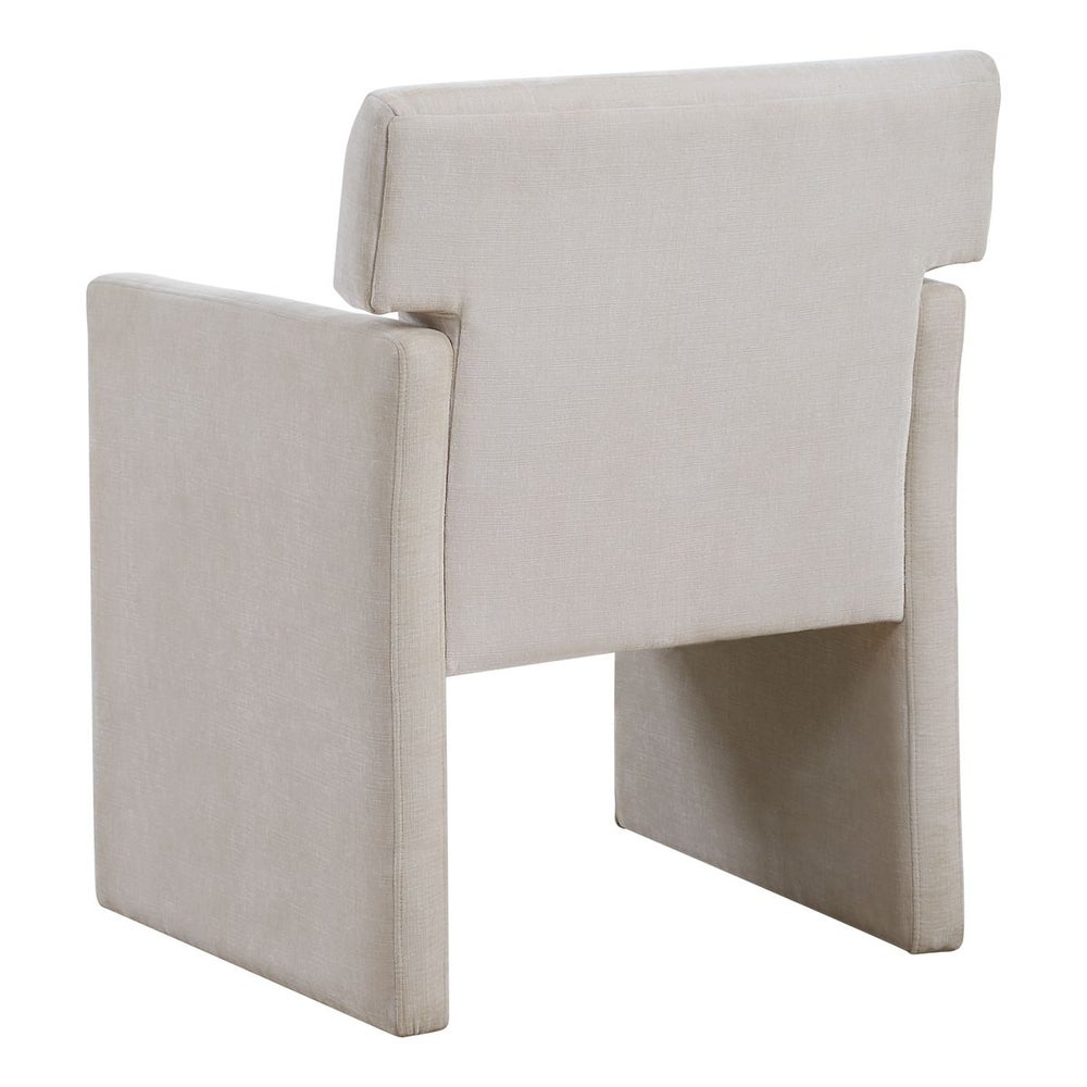 Elegant Ivory Velvet Hostess Dining Chair