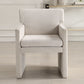 Elegant Ivory Velvet Hostess Dining Chair