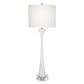 Ivory Buffet Lamp with Crystal and Nickel Accents