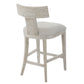 Whitewashed Klismos Bar Stool | Modern Design | Stone White Fabric