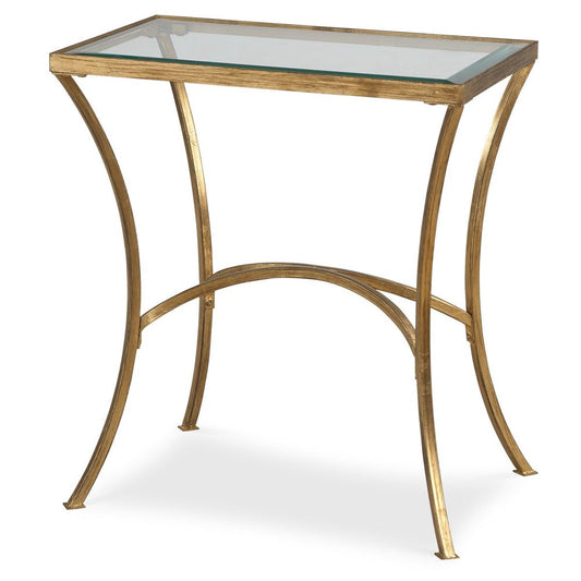 Glass and Gold Side Table