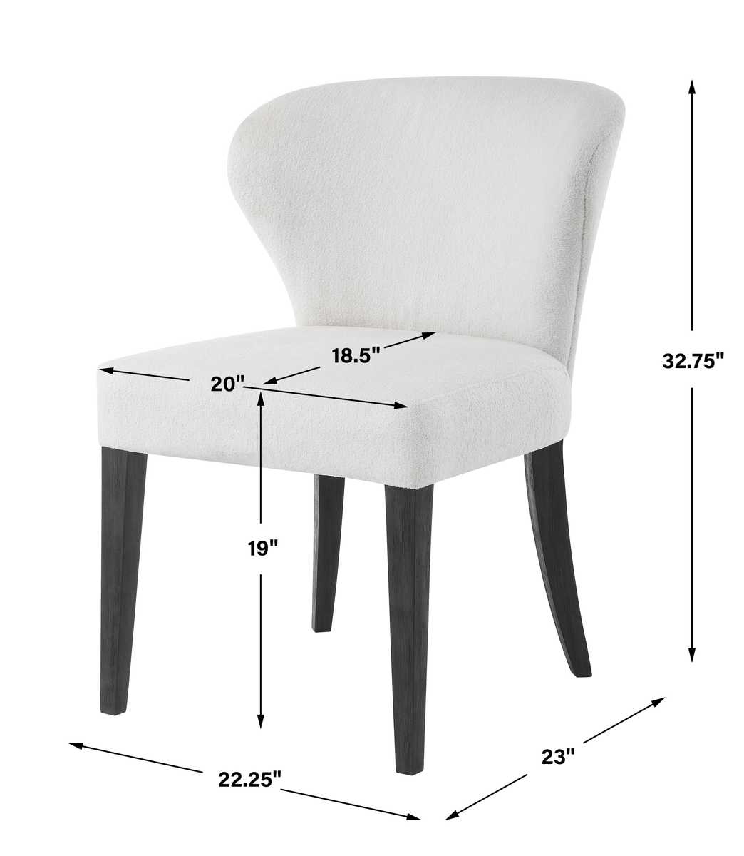 White Wingback Dining Chair — Set of 2