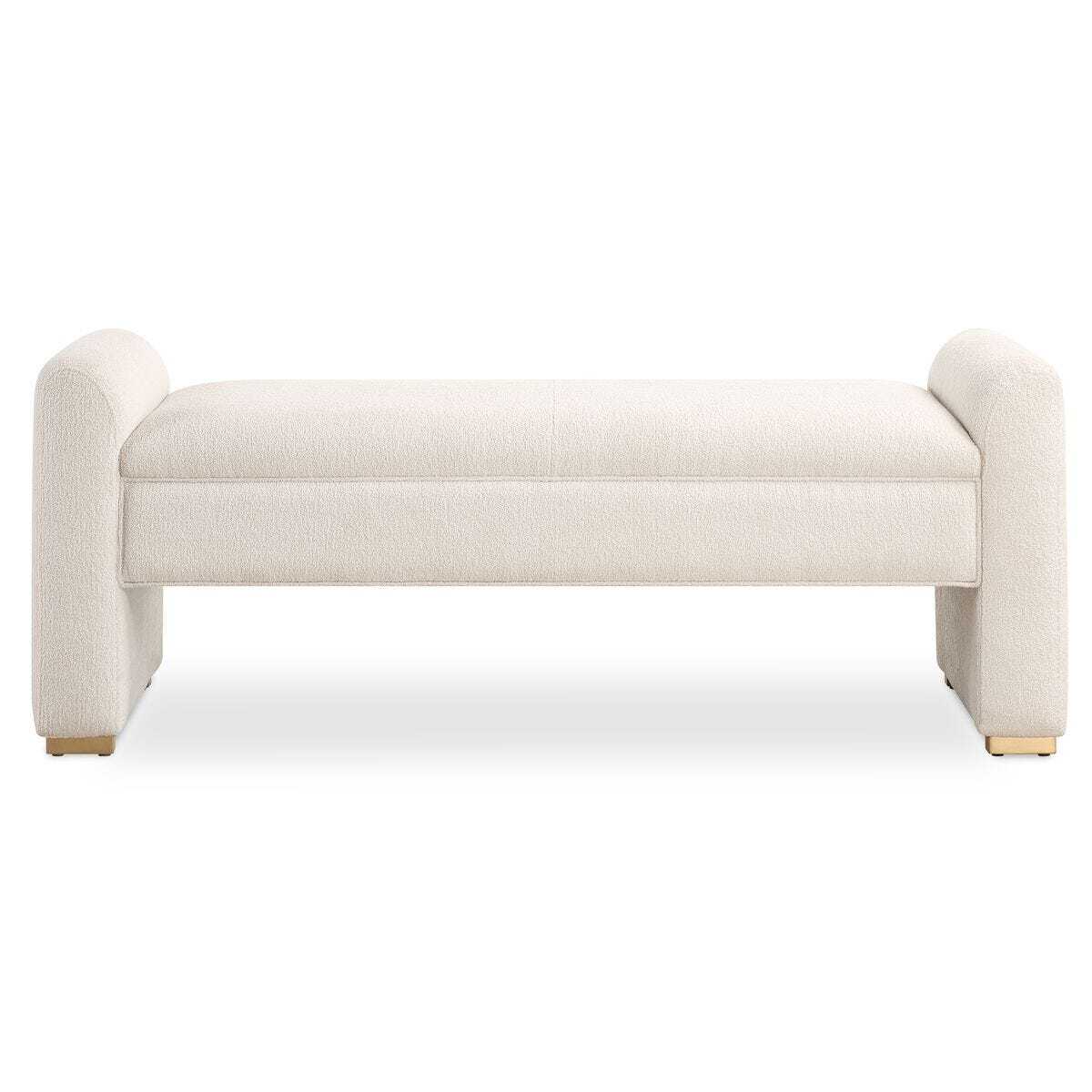 Ivory Boucle Bench