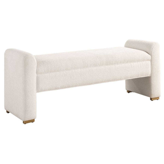 Ivory Boucle Bench