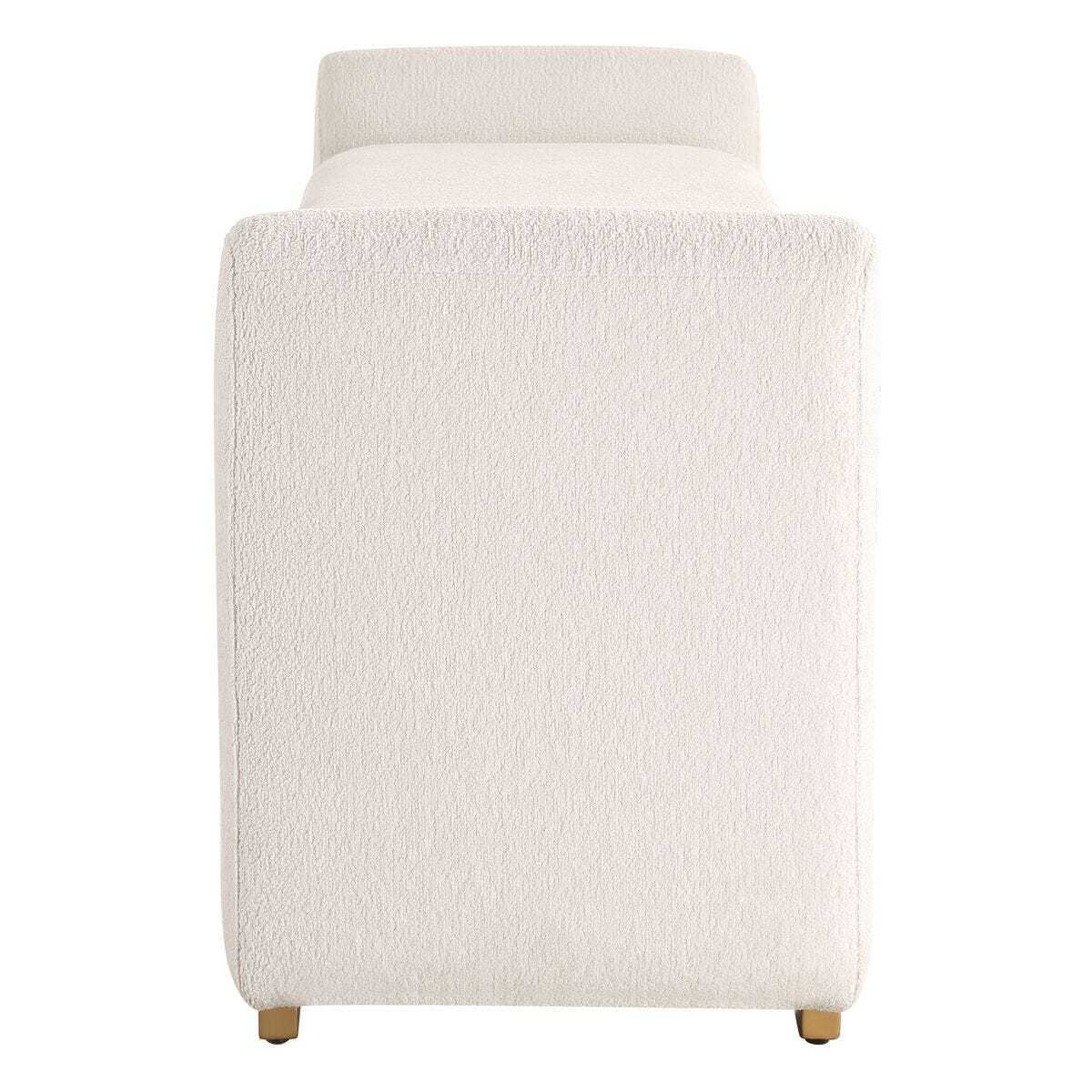 Ivory Boucle Bench