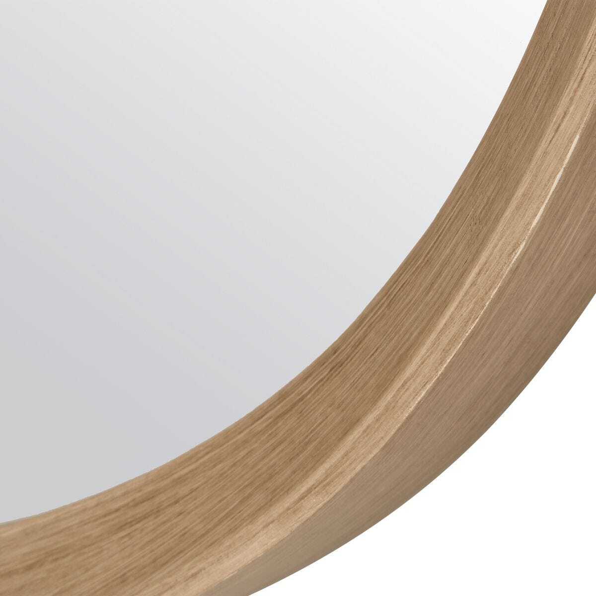 Close-up of a wooden chair armrest on a light gray background