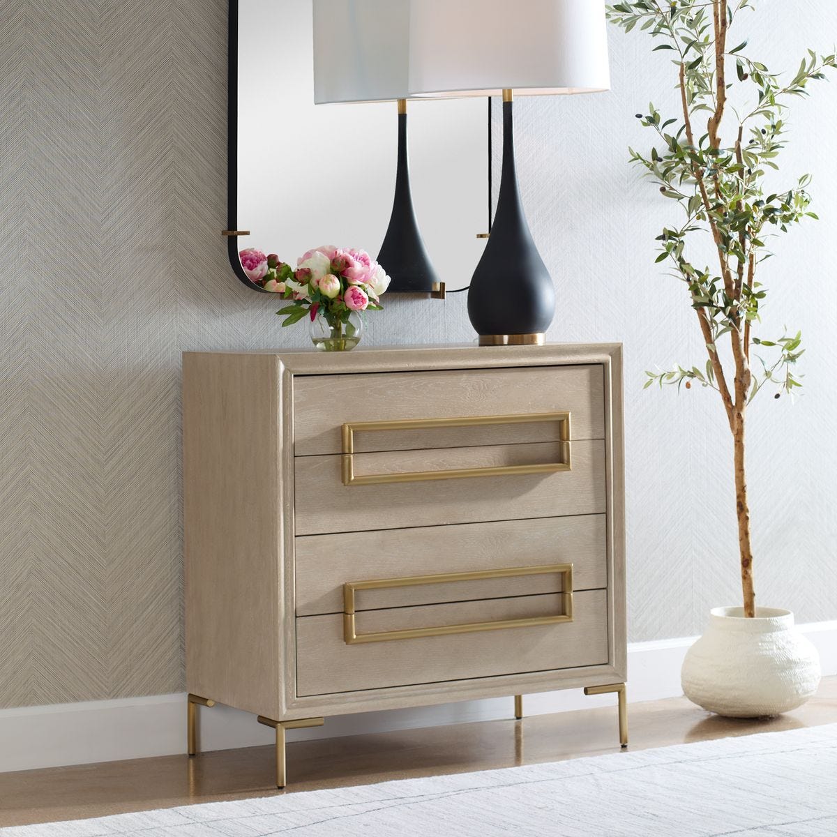 Light oak dresser.
