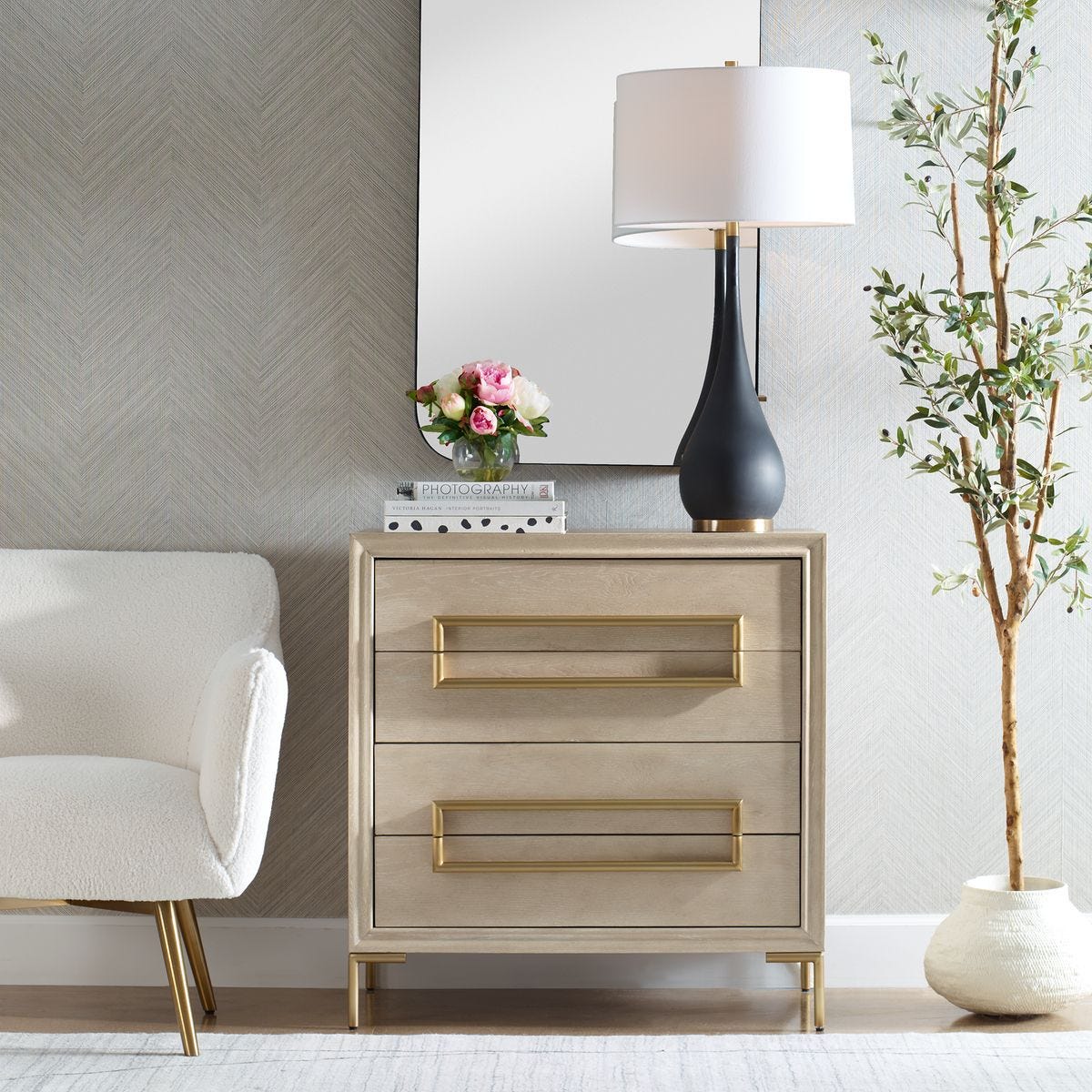 Light oak dresser.