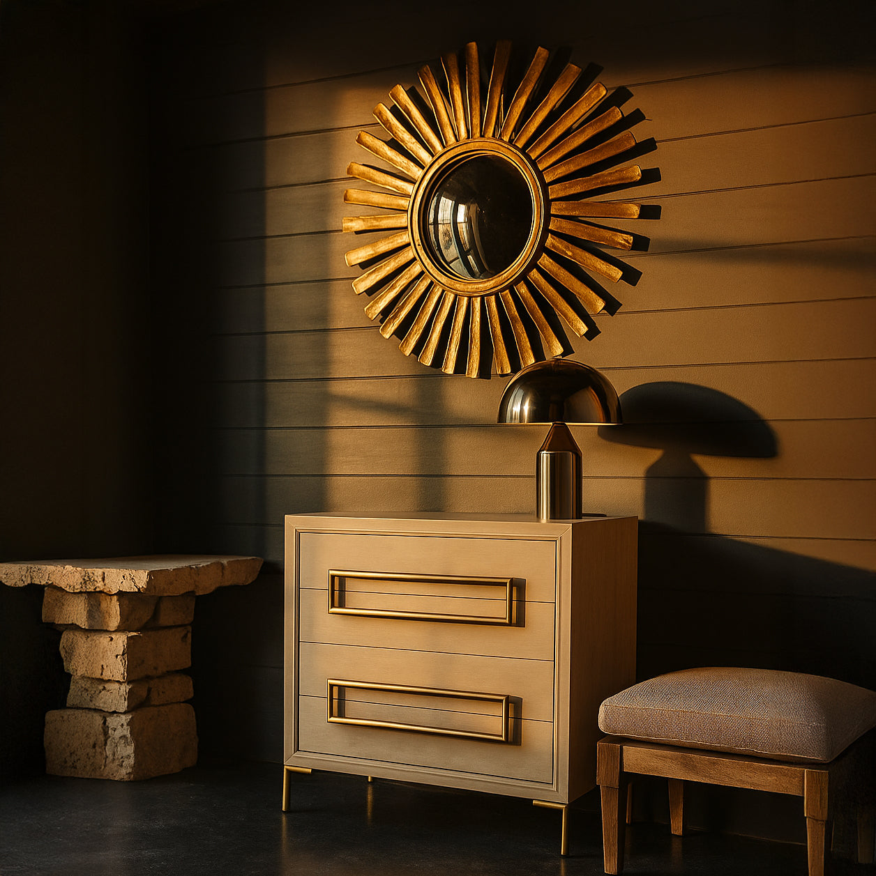 Light oak dresser chest.