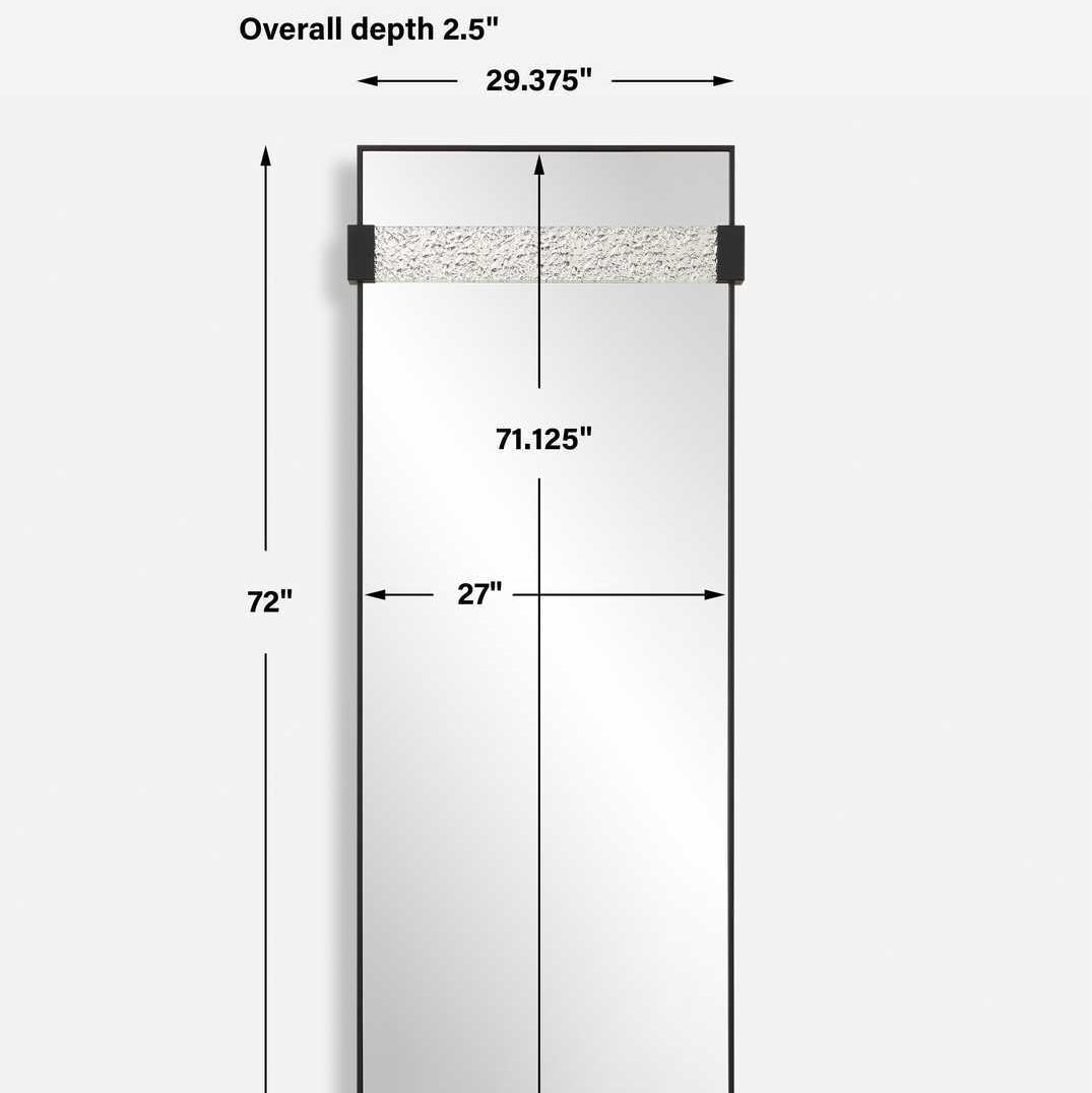 Measurement chart of a rectangular object with dimensions labeled