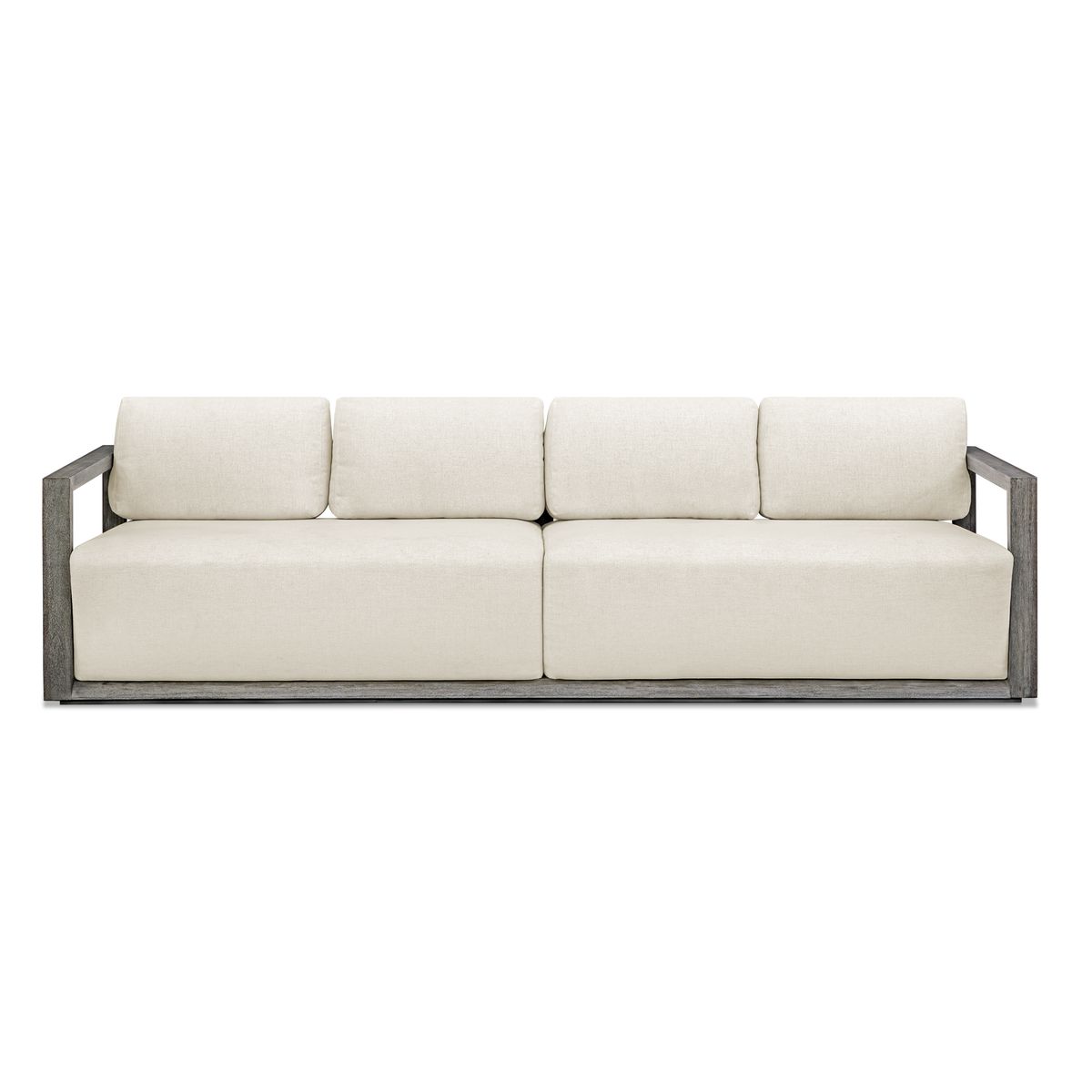 Ramsen 4 Seat Outdoor Sofa — Weathered Gray/Oyster