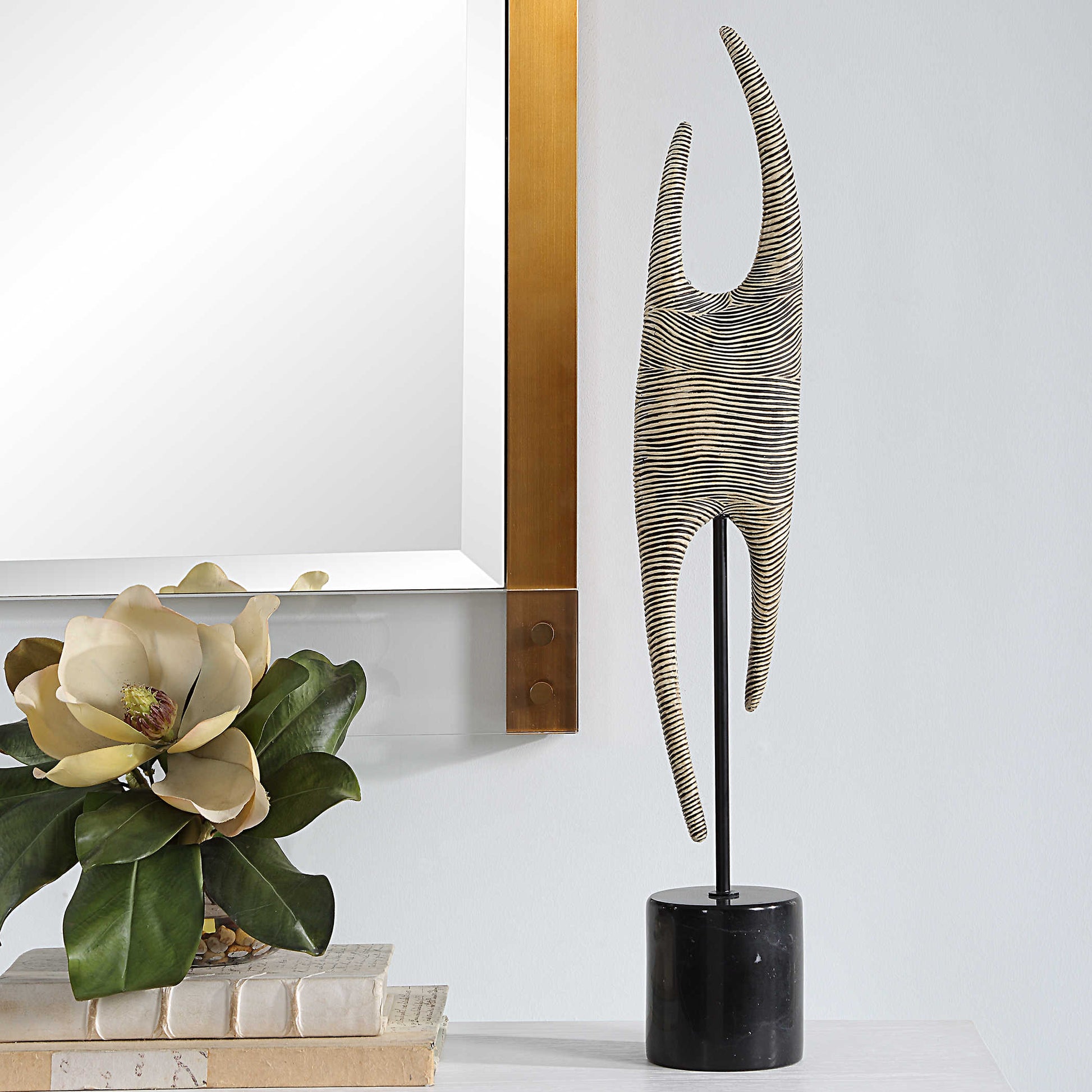 Modern sculpture decor.