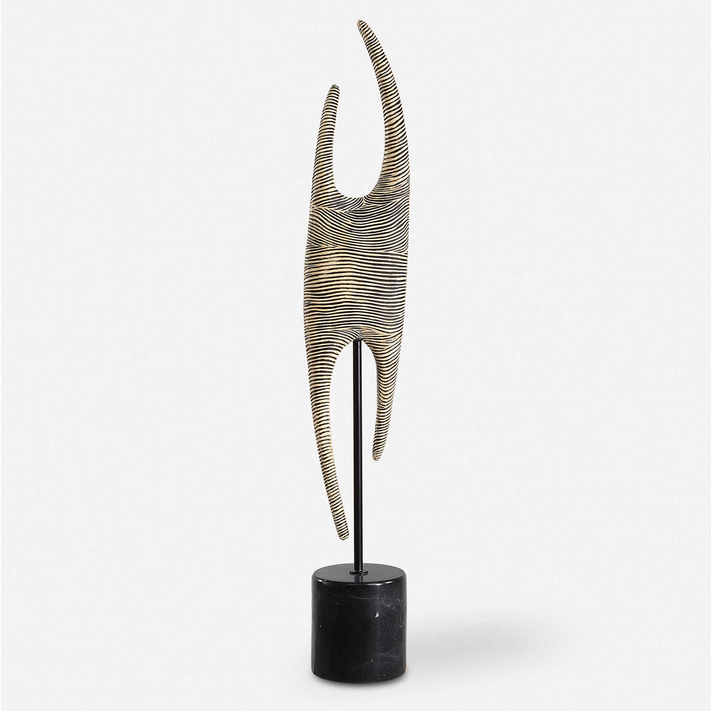 Modern sculpture decor.