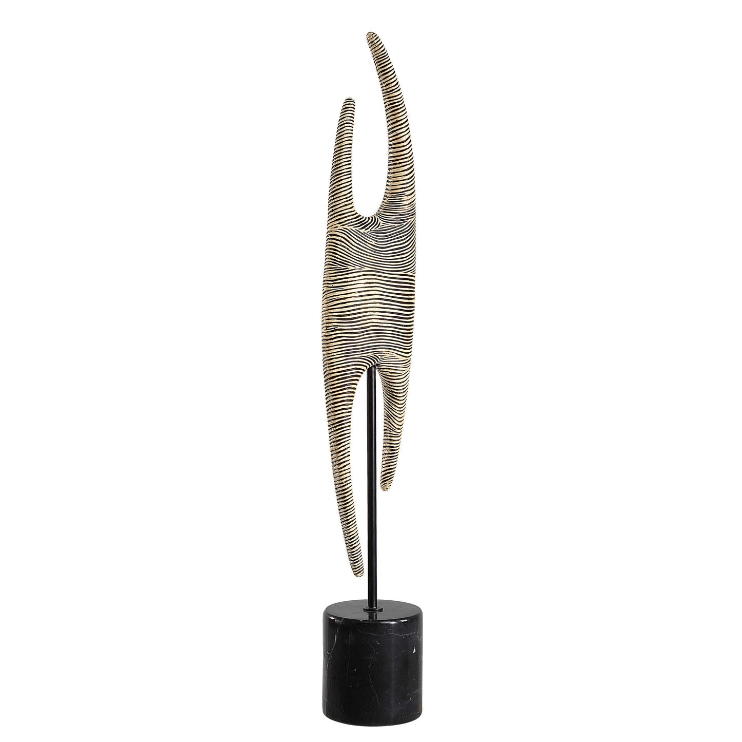 Modern sculpture decor.