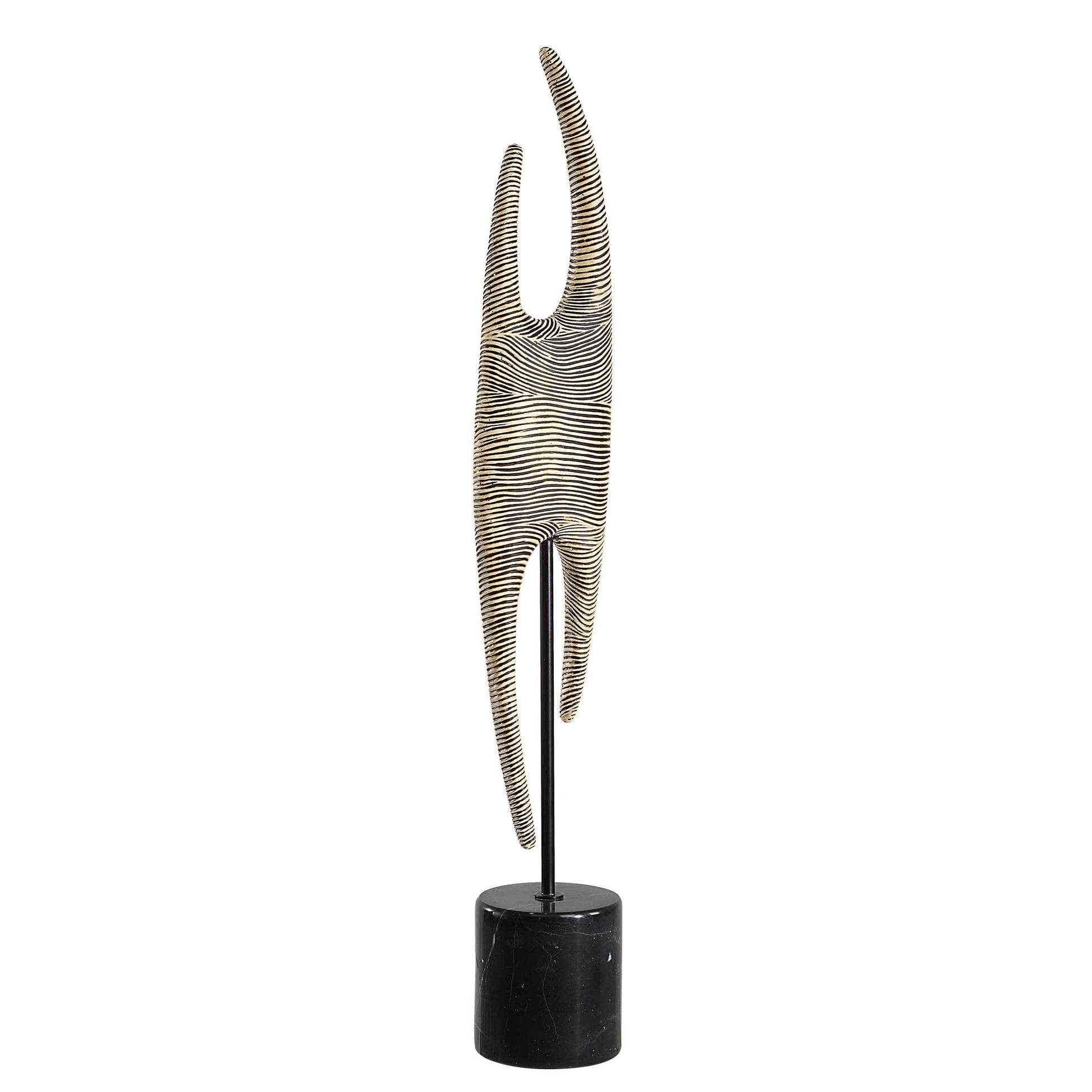 Modern sculpture decor.
