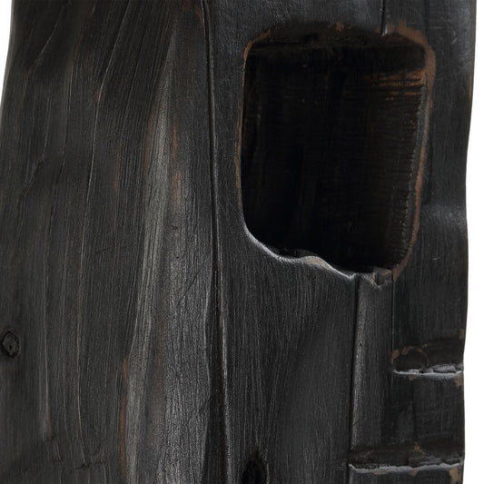 Modern wood sculpture.