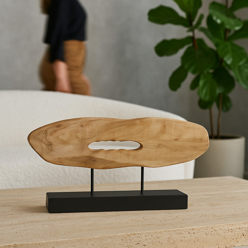 Natural wood sculpture.