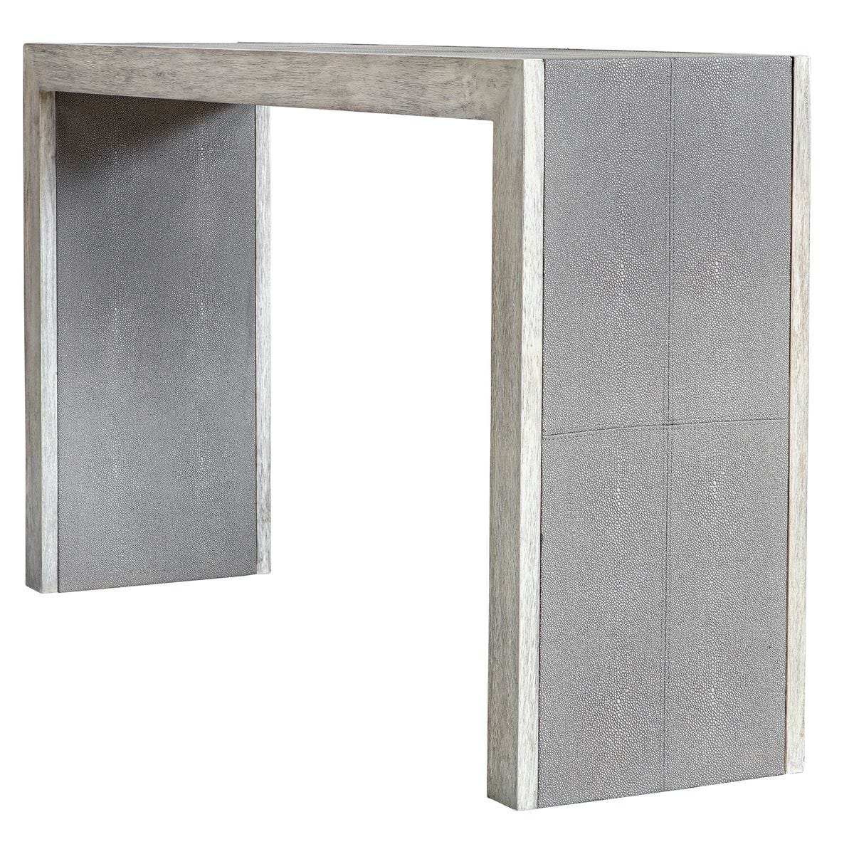 Gray textured wall panel with wooden frame on a white background