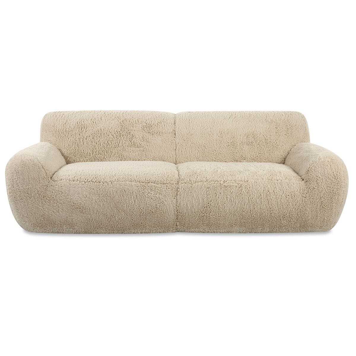 Beige sofa on a white background