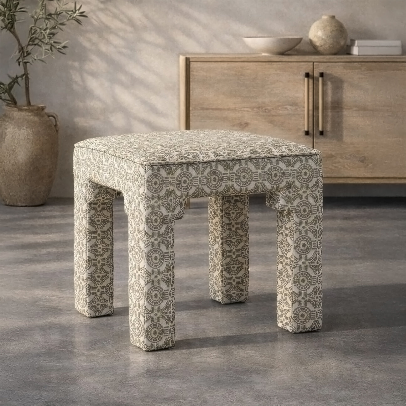 Small Closet Bench in Olive Green