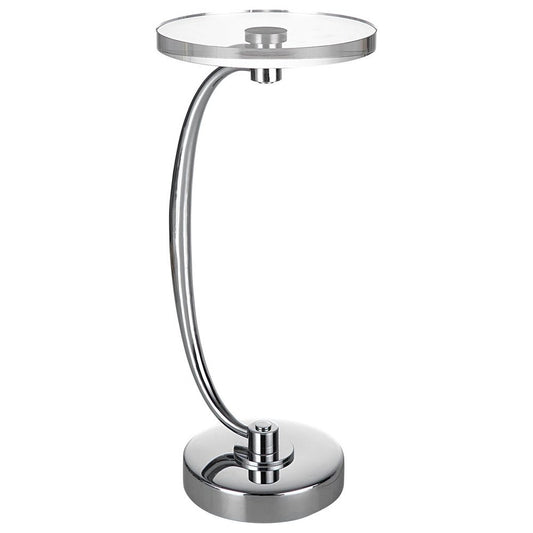 Polished Nickel Accent Table