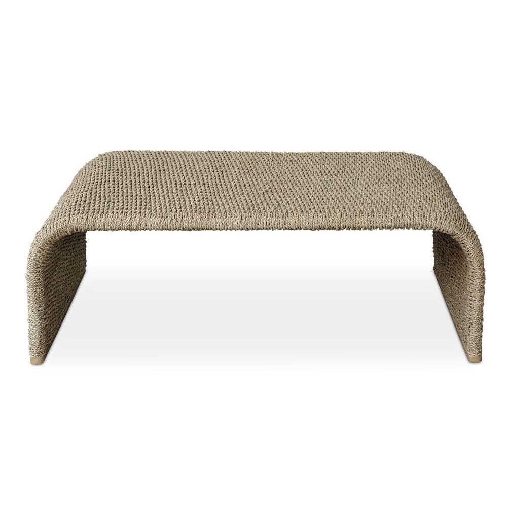 Woven stool on a white background