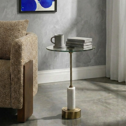 Round Glass Side Table