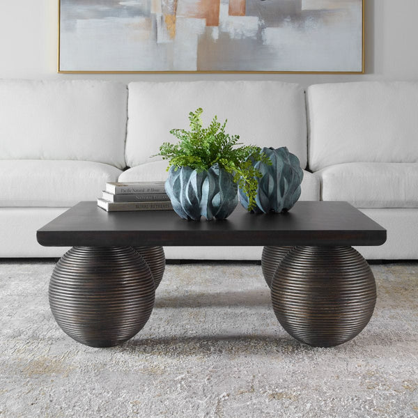 Sculptural coffee table.