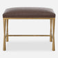 Small Leather Bench | Contemporary Ottoman Seat | Htgt