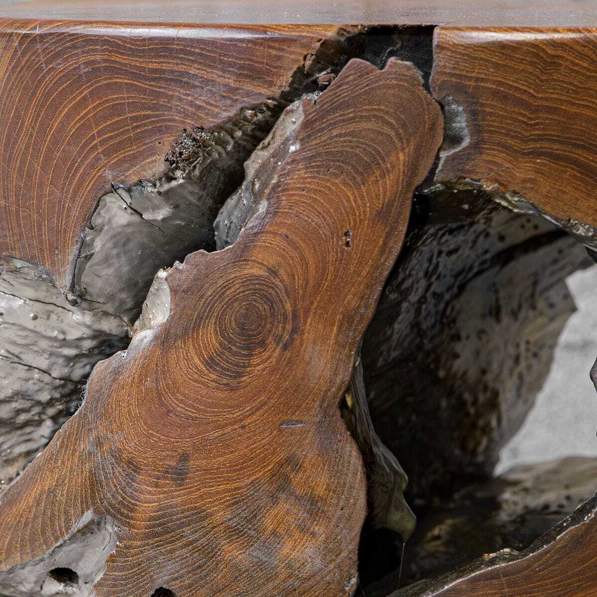 Close-up of a wooden surface with natural grain and texture