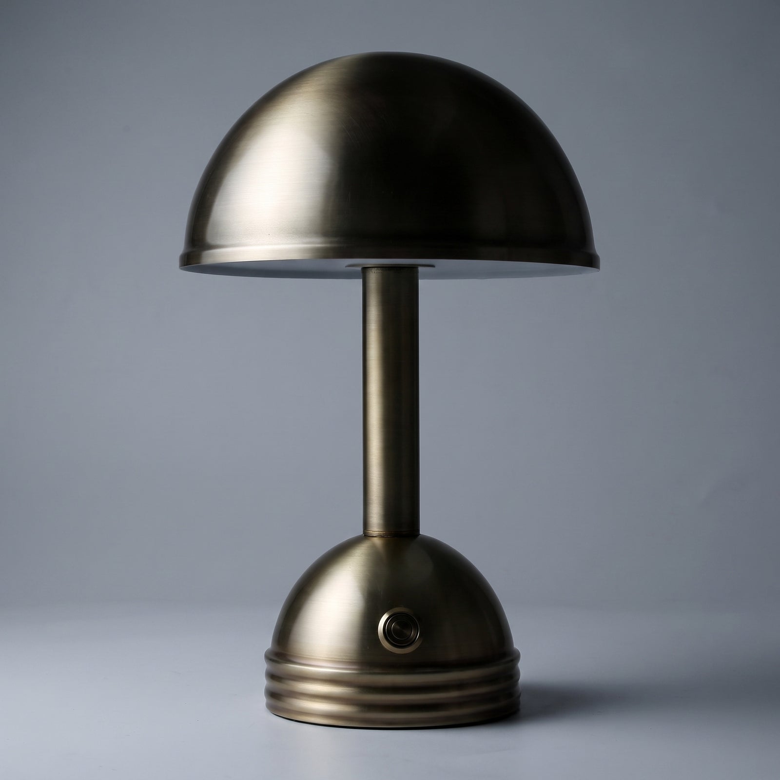Brass Cordless Table Lamp, Dome Shaped