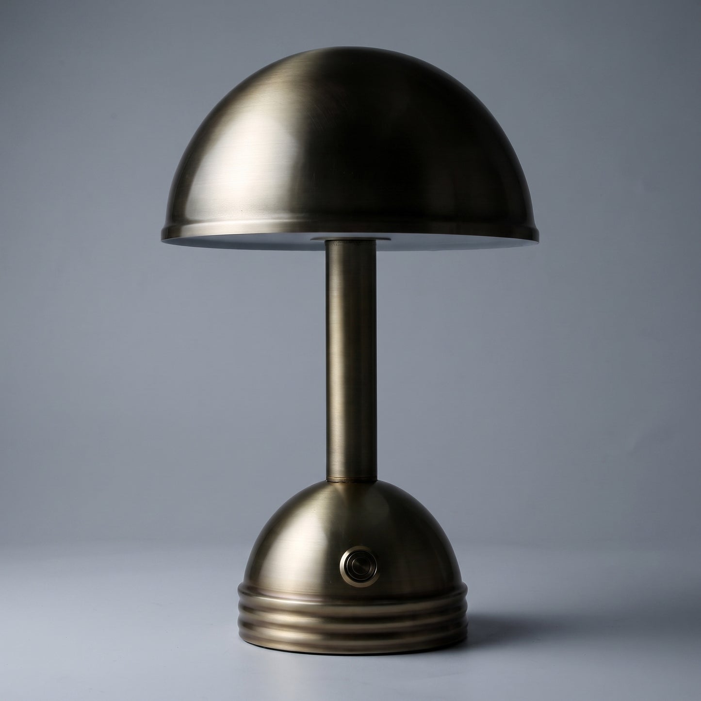 Brass Cordless Table Lamp, Dome Shaped