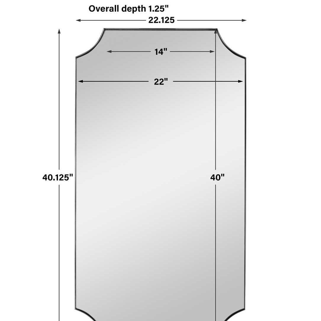 Traditional Scalloped Polished Nickel Mirror