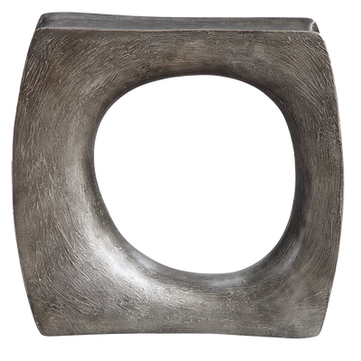 Gray Resin Side Table.