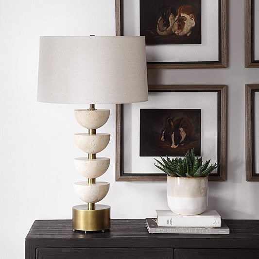 Travertine Table Lamp