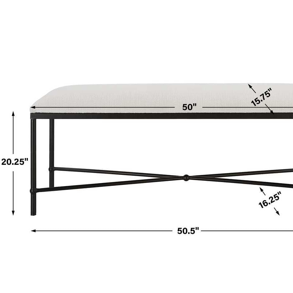 Coffee table with dimensions labeled on a white background